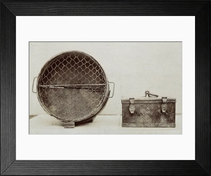 Framed Print : Plague apparatus from a lazaretto in Venice, two objects... c1890s. Creator: Unknown Framed Print : Plague apparatus from a lazaretto in Venice, two objects... c1890s. Creator: Unknown