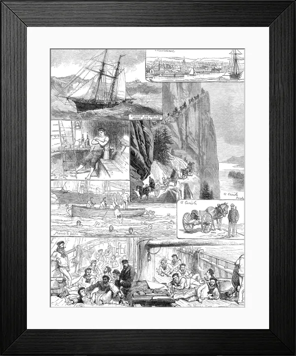 Framed Print : A cruise of naval volunteers: trip to Norway, 1881. Creator: C. R Framed Print : A cruise of naval volunteers: trip to Norway, 1881. Creator: C. R