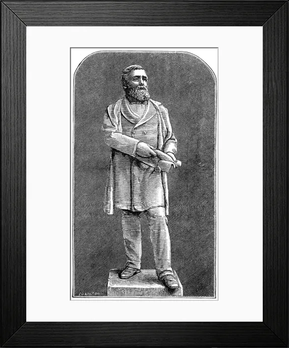 Framed Print : Statue of the late Mr. Bolckow, 1881. Creator: Unknown Framed Print : Statue of the late Mr. Bolckow, 1881. Creator: Unknown