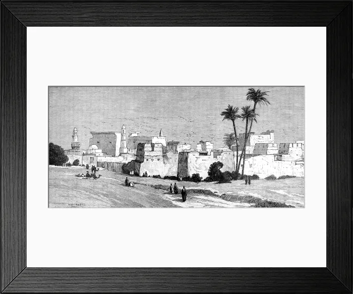 Framed Print : Sketches in Egypt: the Ruins of Thebes - Temples of Luxor, 1883. Creator: Unknown Framed Print : Sketches in Egypt: the Ruins of Thebes - Temples of Luxor, 1883. Creator: Unknown