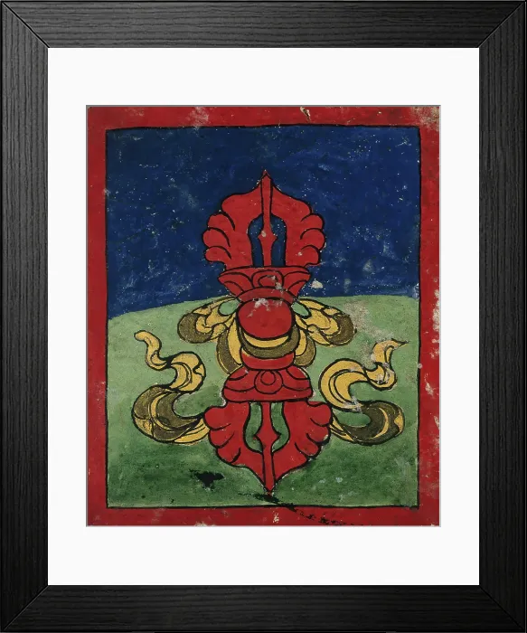 Framed Print : Tibetan fortune telling card. Creator: Unknown Framed Print : Tibetan fortune telling card. Creator: Unknown