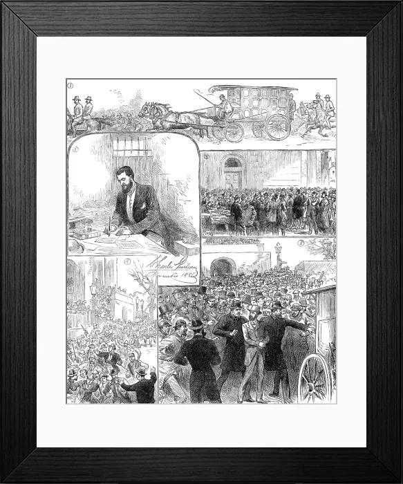 Framed Print : The Trial of Guiteau at Washington for the murder of President Garfield, 1881. Creator: Unknown Framed Print : The Trial of Guiteau at Washington for the murder of President Garfield, 1881. Creator: Unknown