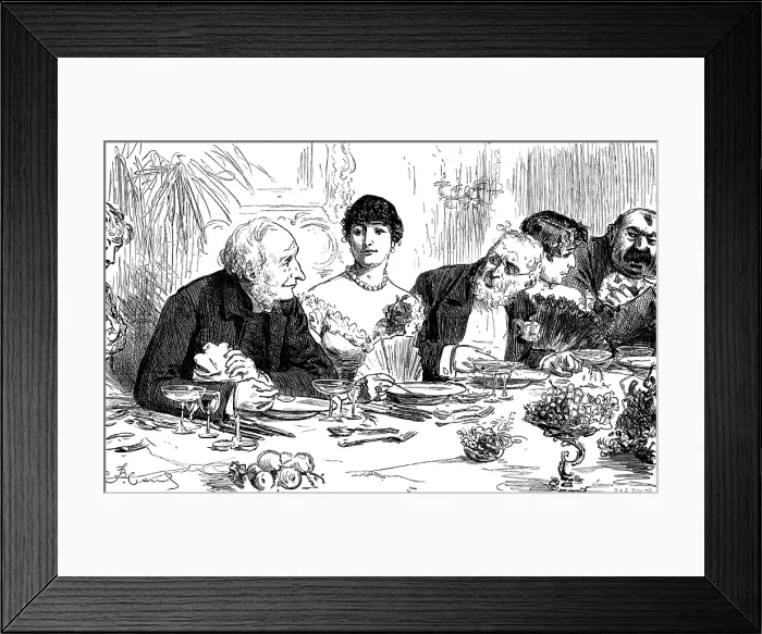 Framed Print : '...he hastened to assure his fair neighbour that the Empire was the best Government for France'1881 Creator: R&E Taylor Framed Print : '...he hastened to assure his fair neighbour that the Empire was the best Government for France'1881 Creator: R&E Taylor