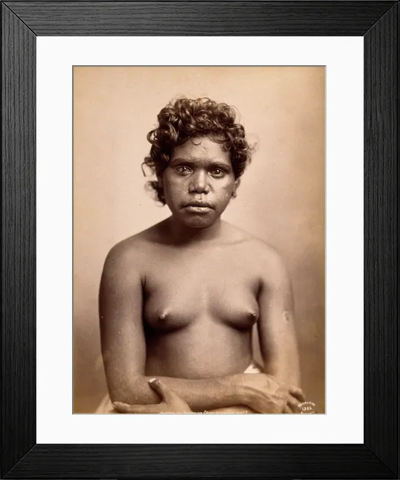 Framed Print : Australia: an Aboriginal woman, c1880s. Creator: Henry King Framed Print : Australia: an Aboriginal woman, c1880s. Creator: Henry King
