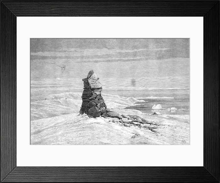 Framed Print : American Franklin Search Expedition - monument erected over the grave of Lt. John Irving, R.N. 1881 Creator: Unknown Framed Print : American Franklin Search Expedition - monument erected over the grave of Lt. John Irving, R.N. 1881 Creator: Unknown