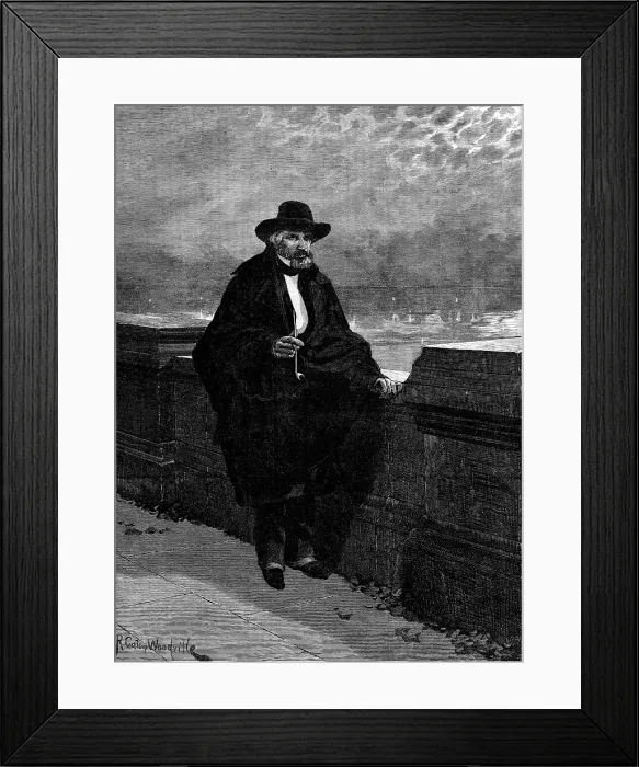 Framed Print : A Moonlight Night at Chelsea: a reminiscence of Thomas Carlyle, 1881. Creator: Unknown Framed Print : A Moonlight Night at Chelsea: a reminiscence of Thomas Carlyle, 1881. Creator: Unknown
