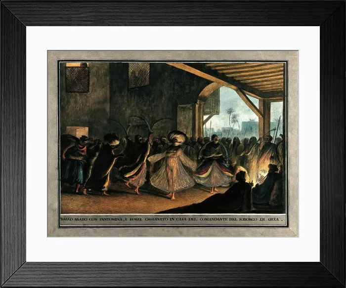Framed Print : Giza, Egypt: a dance by sword dancers in the commandant's house, c1780s. Creator: Luigi Mayer. Giza, Egypt: a dance by sword dancers in the commandant's house, c1780s Framed Print : Giza, Egypt: a dance by sword dancers in the commandant's house, c1780s. Creator: Luigi Mayer. Giza, Egypt: a dance by sword dancers in the commandant's house, c1780s