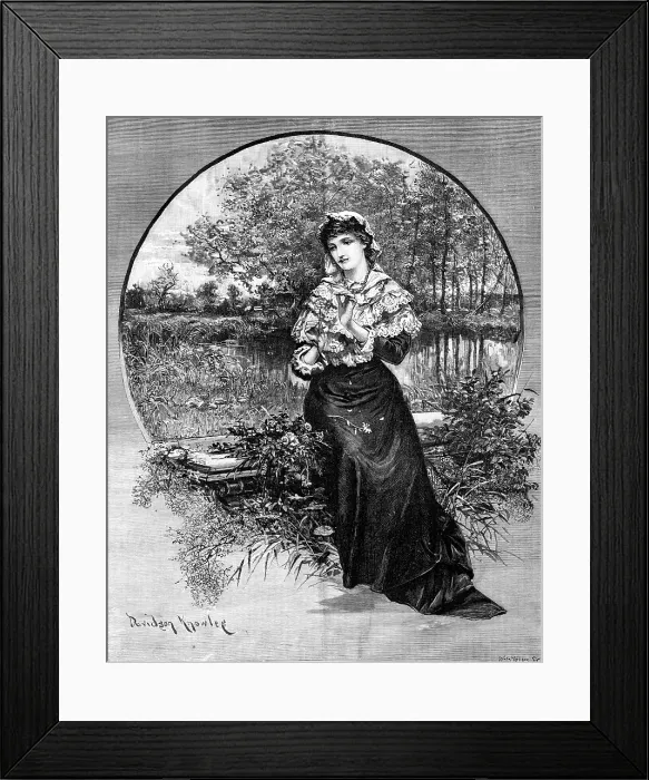 Framed Print : Maiden Meditation, 1881. Creator: W. I. Mosses Framed Print : Maiden Meditation, 1881. Creator: W. I. Mosses