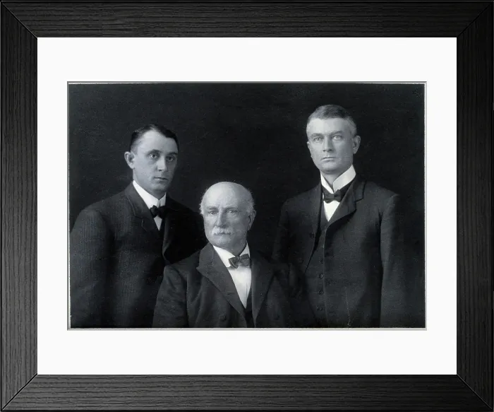 Framed Print : William Worrall Mayo with his sons Charles Horace Mayo (left) and William James Mayo... 1930 / 1940. Creator: Unknown Framed Print : William Worrall Mayo with his sons Charles Horace Mayo (left) and William James Mayo... 1930 / 1940. Creator: Unknown