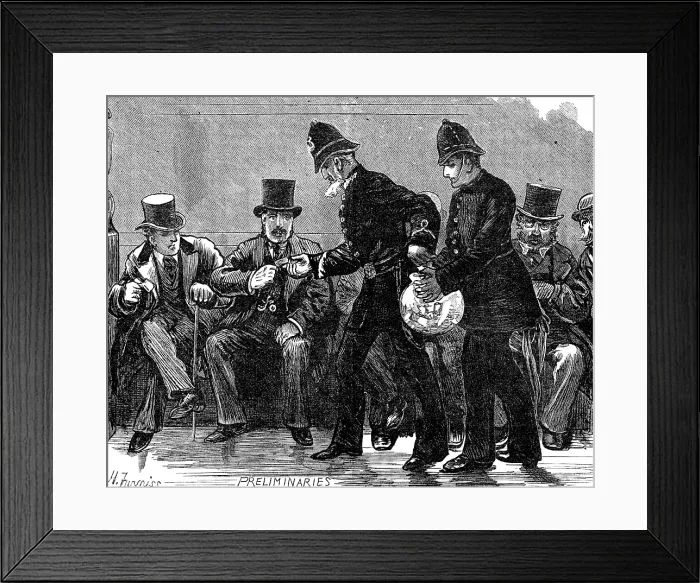 Framed Print : Admission to the Strangers Gallery of the House of Commons: preliminaries, 1881 Framed Print : Admission to the Strangers Gallery of the House of Commons: preliminaries, 1881