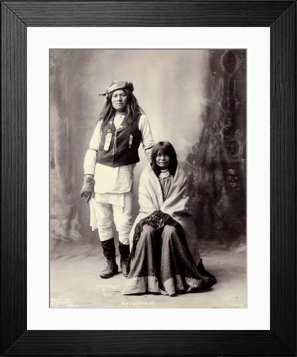 Framed Print : Henry Wilson and his wife, Americans of the Mohave, 1898. Creator: Frank A. Rinehart Framed Print : Henry Wilson and his wife, Americans of the Mohave, 1898. Creator: Frank A. Rinehart