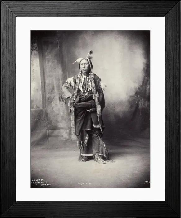 Framed Print : An American of the Kiowa tribe, 1898. Creator: Frank A. Rinehart