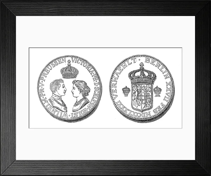 Framed Print : Wedding Medal for the Royal Marriage at Berlin, 1881. Creator: Unknown Framed Print : Wedding Medal for the Royal Marriage at Berlin, 1881. Creator: Unknown