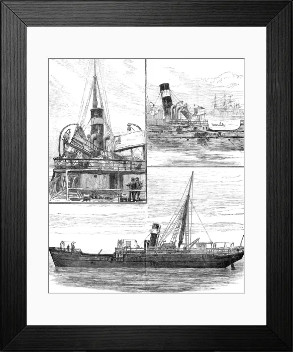 Framed Print : The burnt steamer Solway, lying at Kingstown, Dublin Bay, 1881. Creator: Unknown Framed Print : The burnt steamer Solway, lying at Kingstown, Dublin Bay, 1881. Creator: Unknown