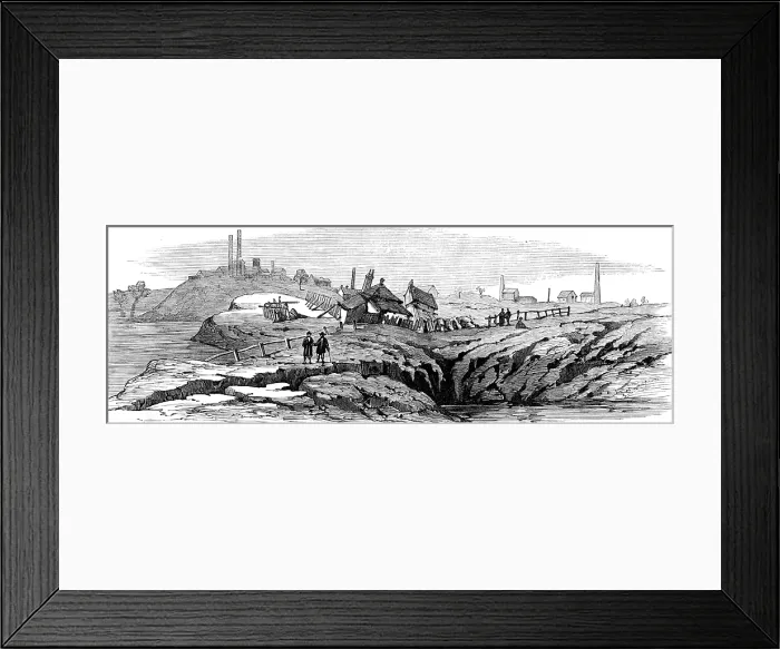 Framed Print : Subsidence of land at the Northwich Salt-Mines, 1881. Creator: Unknown Framed Print : Subsidence of land at the Northwich Salt-Mines, 1881. Creator: Unknown