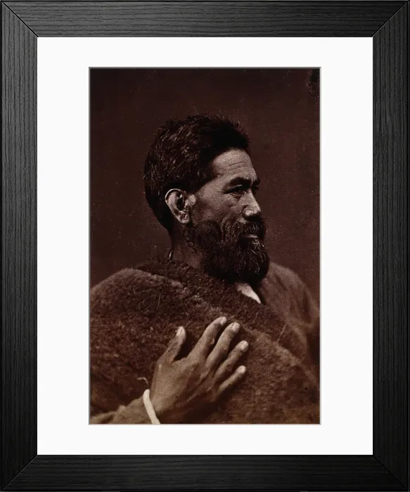 Framed Print : New Zealand: a Maori man, c1840s. Creator: Unknown Framed Print : New Zealand: a Maori man, c1840s. Creator: Unknown
