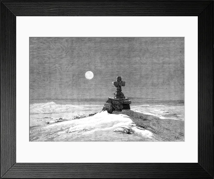Framed Print : The American Franklin Search Expedition - Starvation Cove, 1881. Creator: Unknown Framed Print : The American Franklin Search Expedition - Starvation Cove, 1881. Creator: Unknown