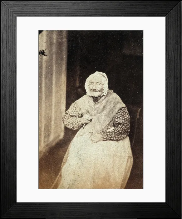 Framed Print : Dame Jeffrey at 101 years old, c19th century. Creator: Unknown Framed Print : Dame Jeffrey at 101 years old, c19th century. Creator: Unknown