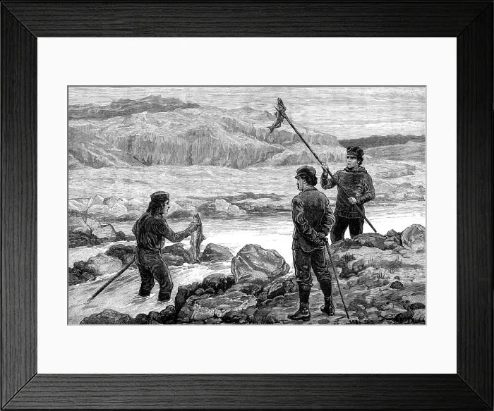 Framed Print : The American Franklin Search Expedition - on the Salmon Creek, 1881. Creator: Frank Dadd Framed Print : The American Franklin Search Expedition - on the Salmon Creek, 1881. Creator: Frank Dadd