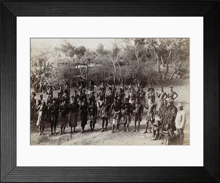 Framed Print : South Africa: the circumcision dance of the Magwamba tribe, Northern Transvaal, 1888. Creator: Henri Ferdinand Gros Framed Print : South Africa: the circumcision dance of the Magwamba tribe, Northern Transvaal, 1888. Creator: Henri Ferdinand Gros