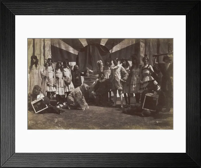 Framed Print : British servicemen performing a sketch on the power of the press, c1918. Creator: Unknown Framed Print : British servicemen performing a sketch on the power of the press, c1918. Creator: Unknown