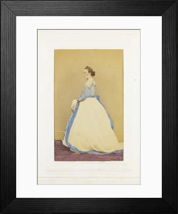 Framed Print : A man in drag standing side-on, [between 1890 and 1899?]. Creator: Unknown