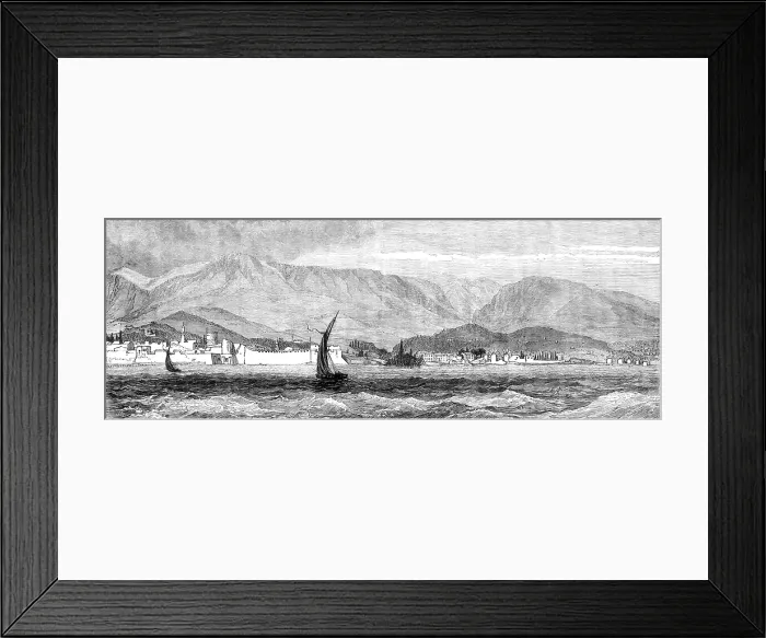 Framed Print : Chios, where the Great Earthquake took place on Sunday, April 3, 1881. Creator: Unknown Framed Print : Chios, where the Great Earthquake took place on Sunday, April 3, 1881. Creator: Unknown