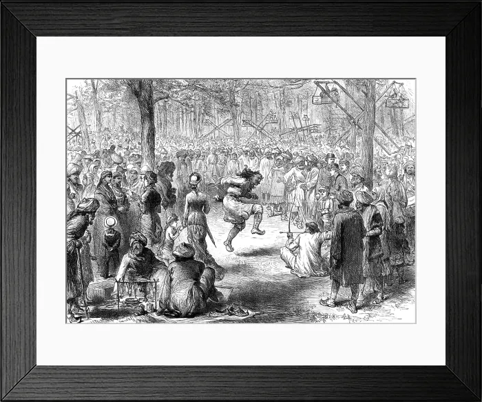 Framed Print : Seepee Fair, near Simla, in the Himalayas, 1881. Creator: Unknown