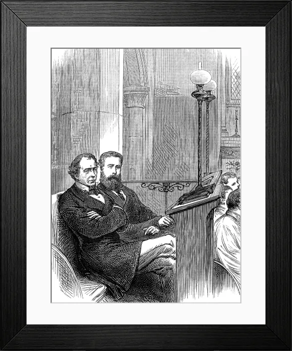 Framed Print : Lord Beaconsfield at church, 1881. Creator: Unknown Framed Print : Lord Beaconsfield at church, 1881. Creator: Unknown