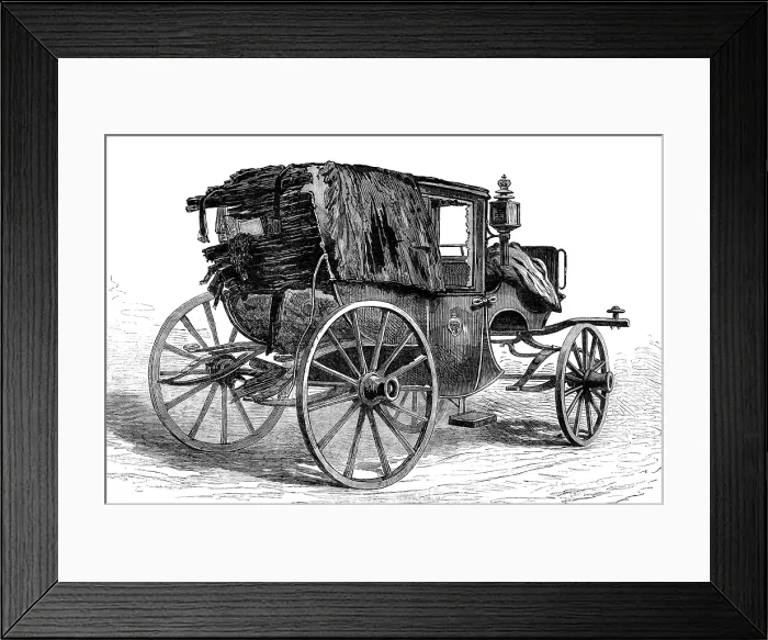 Framed Print : The Conspiracies in St. Petersburg: the late Emperor's carriage, shattered by the..bomb-shell, 1881. Creator: Unknown. The Conspiracies in St Framed Print : The Conspiracies in St. Petersburg: the late Emperor's carriage, shattered by the..bomb-shell, 1881. Creator: Unknown. The Conspiracies in St