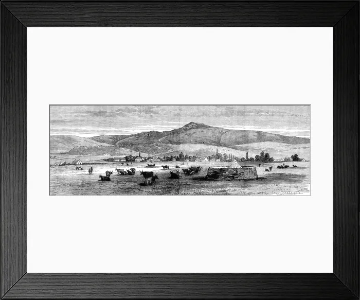 Framed Print : The Transvaal War: view of Newcastle from Fort Terror, 1881. Creator: Unknown Framed Print : The Transvaal War: view of Newcastle from Fort Terror, 1881. Creator: Unknown