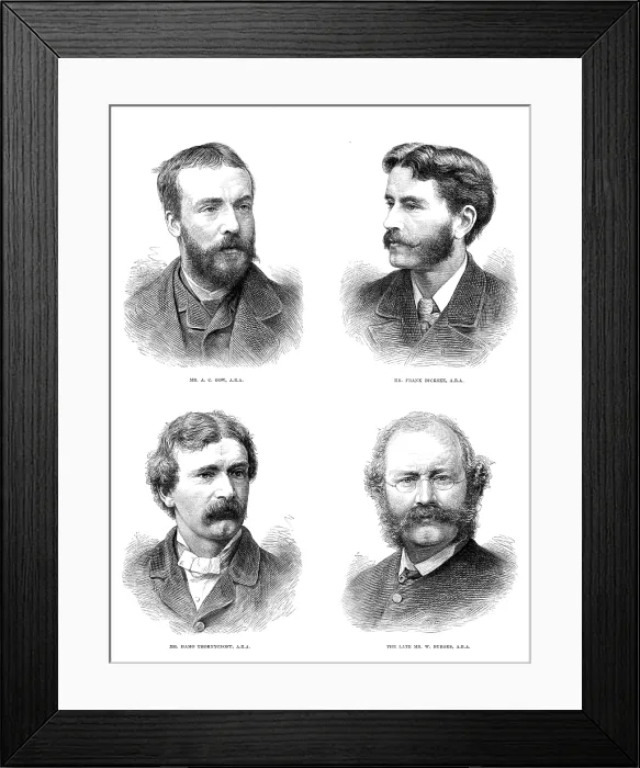 Framed Print : New Associates of the Royal Academy, 1881. Creator: Unknown Framed Print : New Associates of the Royal Academy, 1881. Creator: Unknown