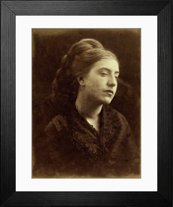 Framed Print : A young woman in mourning dress, 1868 / 1872. Creator: Julia Margaret Cameron Framed Print : A young woman in mourning dress, 1868 / 1872. Creator: Julia Margaret Cameron