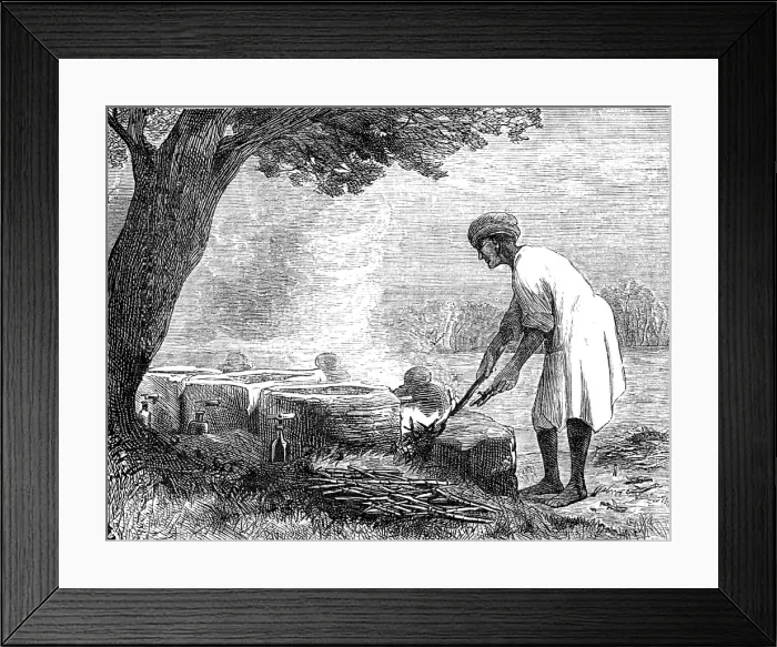 Framed Print : Sketches in Madagascar: native distilling spirit from sugar-cane, 1881. Creator: Unknown Framed Print : Sketches in Madagascar: native distilling spirit from sugar-cane, 1881. Creator: Unknown