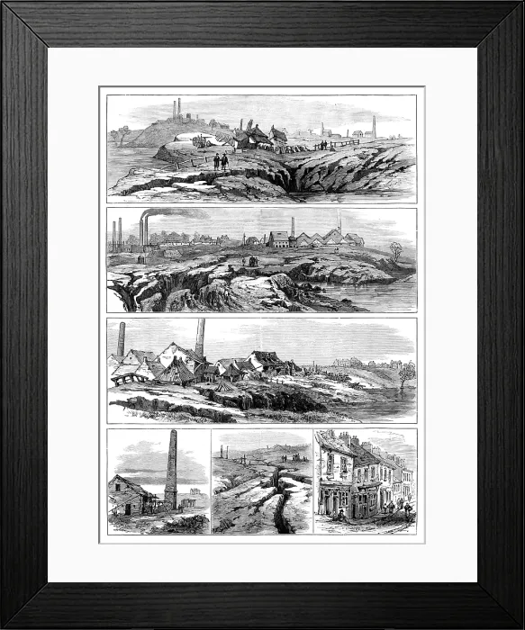 Framed Print : Subsidence of land at the Northwich Salt-Mines, 1881. Creator: Unknown Framed Print : Subsidence of land at the Northwich Salt-Mines, 1881. Creator: Unknown