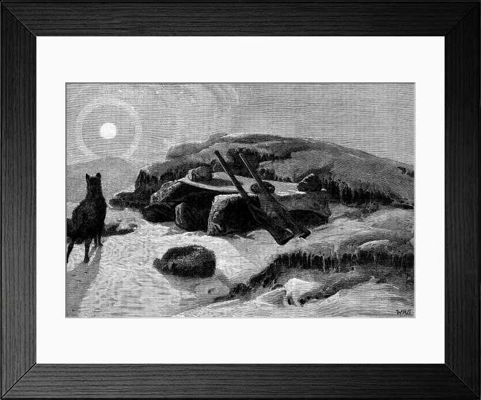 Framed Print : The American Franklin Search Expedition: an Arctic night's lodging, 1881. Creator: Unknown. The American Franklin Search Expedition: an Arctic night's lodging, 1881 Framed Print : The American Franklin Search Expedition: an Arctic night's lodging, 1881. Creator: Unknown. The American Franklin Search Expedition: an Arctic night's lodging, 1881