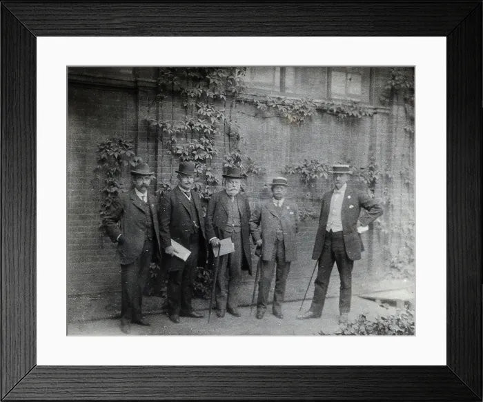 Framed Print : Edward Theodore Brewis, Hermann Thoms, Frederick Belding Power, Peter MacEwan and William... 1909. Creator: Unknown Framed Print : Edward Theodore Brewis, Hermann Thoms, Frederick Belding Power, Peter MacEwan and William... 1909. Creator: Unknown