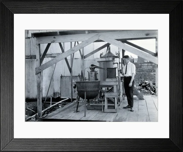 Framed Print : Tallulah laboratory, Louisiana, with one of the attendants, c1910s. Creator: Unknown Framed Print : Tallulah laboratory, Louisiana, with one of the attendants, c1910s. Creator: Unknown