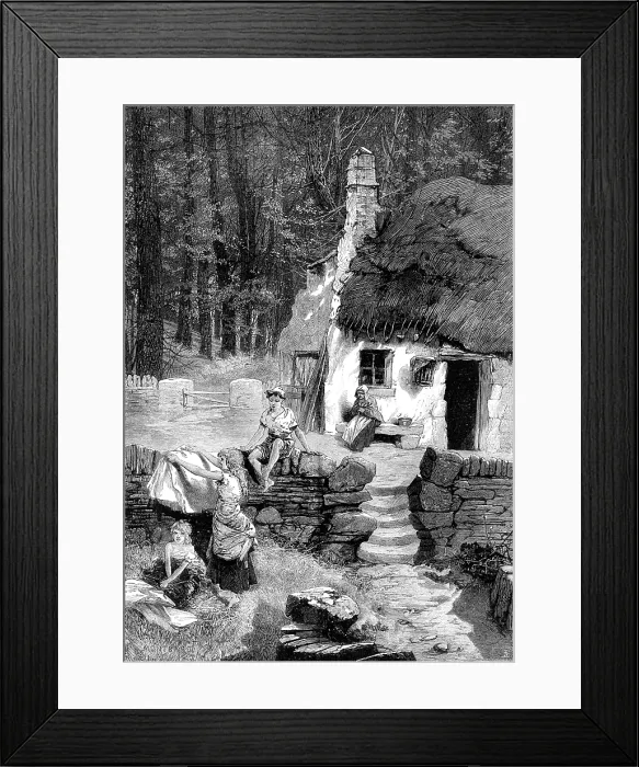Framed Print : Isle of Man sketches: a Manx cottage, 1881. Creator: Unknown Framed Print : Isle of Man sketches: a Manx cottage, 1881. Creator: Unknown