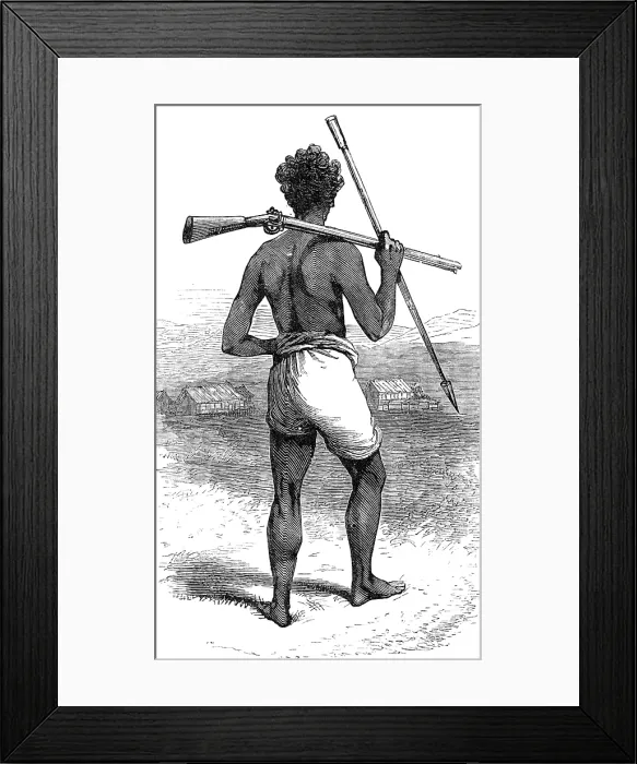 Framed Print : Sakalave policeman, Madagascar, 1881. Creator: Unknown Framed Print : Sakalave policeman, Madagascar, 1881. Creator: Unknown