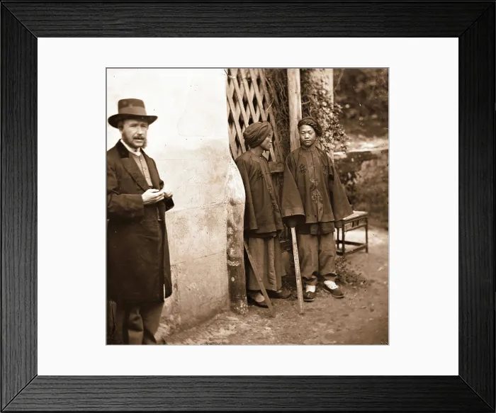 Framed Print : Amoy, Fukien province, China: two Manchu soldiers with John Thomson, 1871. Creator: John Thomson Framed Print : Amoy, Fukien province, China: two Manchu soldiers with John Thomson, 1871. Creator: John Thomson
