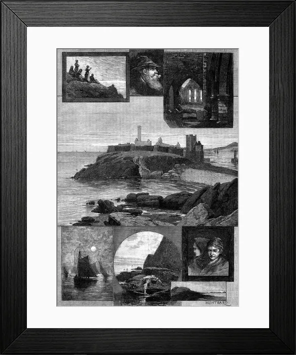 Framed Print : Peel and Peel Castle, Isle of Man, 1881. Creator: William James Palmer Framed Print : Peel and Peel Castle, Isle of Man, 1881. Creator: William James Palmer