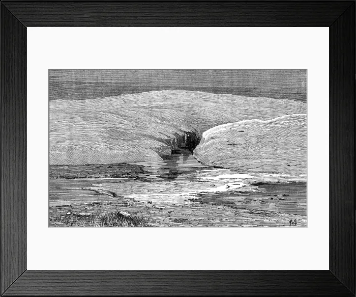 Framed Print : The American Franklin Search Expedition - a summer view in the Arctic Land, August 20, 1878, (1881). Creator: Unknown Framed Print : The American Franklin Search Expedition - a summer view in the Arctic Land, August 20, 1878, (1881). Creator: Unknown