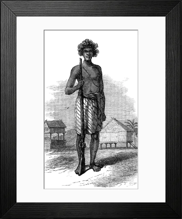 Framed Print : Sakalave policeman, Madagascar, 1881. Creator: Unknown Framed Print : Sakalave policeman, Madagascar, 1881. Creator: Unknown