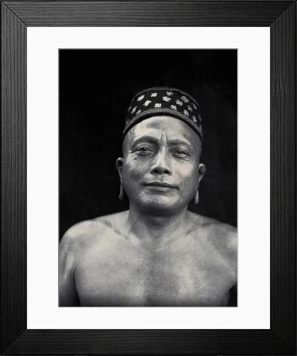 Framed Print : Sarawak: Tama Bulan, a Kenyah chief, c1900. Creators: Unknown, Tama Bulan Framed Print : Sarawak: Tama Bulan, a Kenyah chief, c1900. Creators: Unknown, Tama Bulan