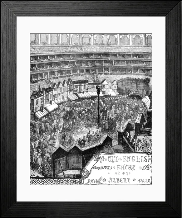 Framed Print : Ye Old English Fayre at ye Royal Albert Halle, 1881. Creator: Unknown Framed Print : Ye Old English Fayre at ye Royal Albert Halle, 1881. Creator: Unknown