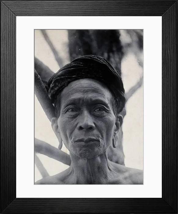 Framed Print : Sarawak: Tama Kulieng, a chief of the Butang Kayan River tribe, c1900.. Creator: Unknown Framed Print : Sarawak: Tama Kulieng, a chief of the Butang Kayan River tribe, c1900.. Creator: Unknown