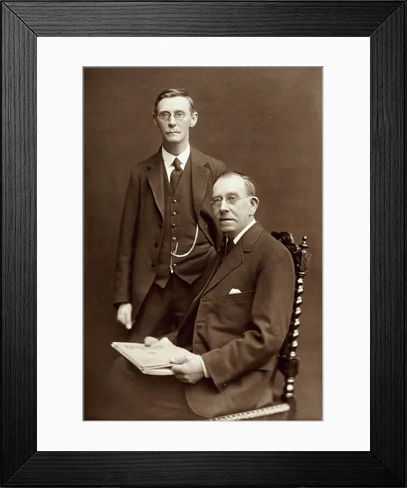 Framed Print : William Brown, JP, and Andrew Brown, (of Glasgow?): studio portrait, 1910. Creator: Unknown Framed Print : William Brown, JP, and Andrew Brown, (of Glasgow?): studio portrait, 1910. Creator: Unknown