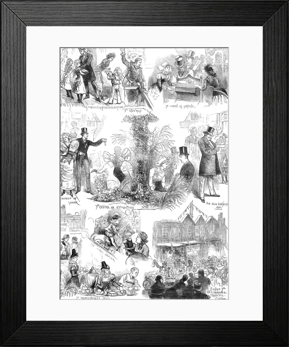 Framed Print : 'Ye Old English Fayre' at the Royal Albert Hall, 1881. Creator: Unknown Framed Print : 'Ye Old English Fayre' at the Royal Albert Hall, 1881. Creator: Unknown