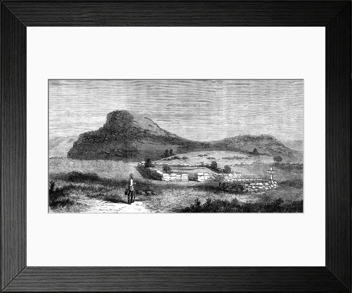 Framed Print : Summit of Majuba Hill, ...graves of Captain Maude and soldiers killed in the fight of Feb. 27, 1881. Creator: Unknown Framed Print : Summit of Majuba Hill, ...graves of Captain Maude and soldiers killed in the fight of Feb. 27, 1881. Creator: Unknown